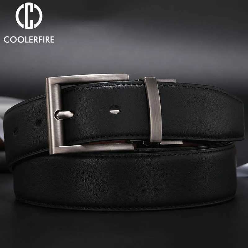 Mens reversible leisure high-quality leather belt mens leather belt mens belt luxury mens jeans mens dress belt W250326