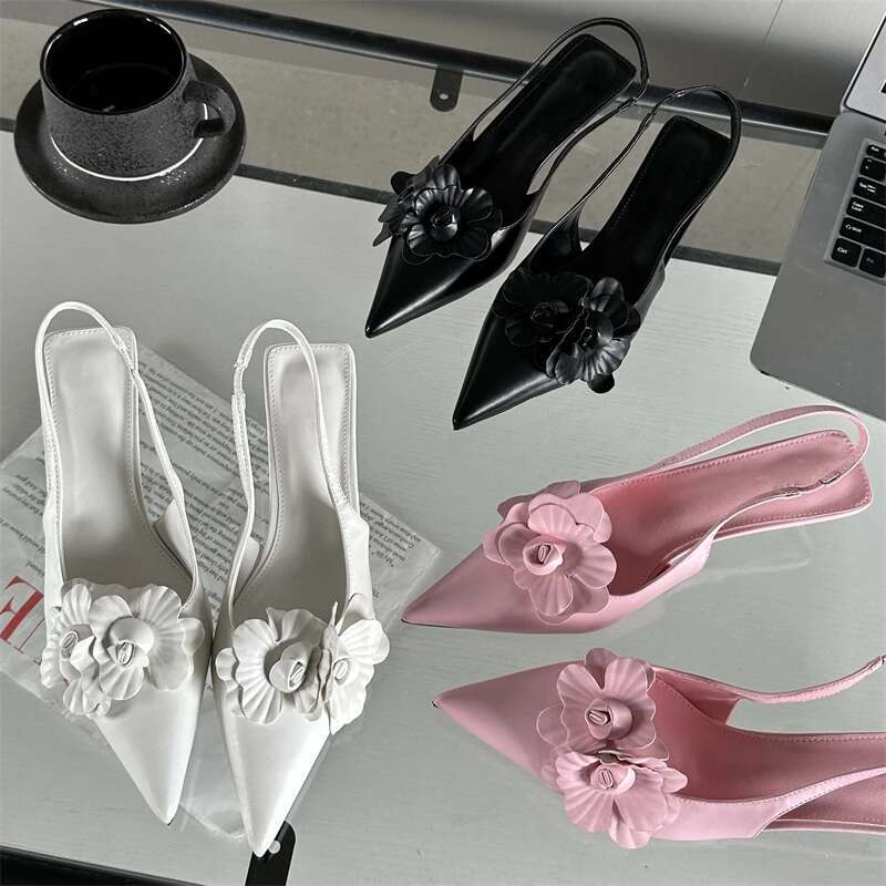 Eilyken Sexy wer Pointed Toe Thin Low Heels Women Pumps Elegant Wedding Sgback Shoes Mules atos De Mujer