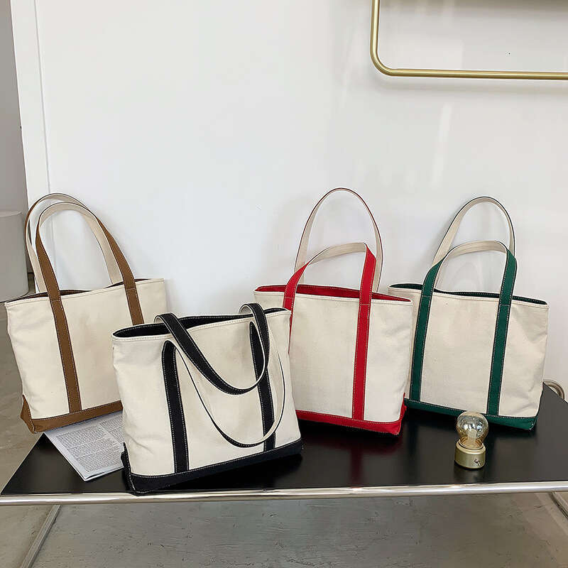 90 Canvas women in 2024, new casual and versatile canvas for students, simple tote bag