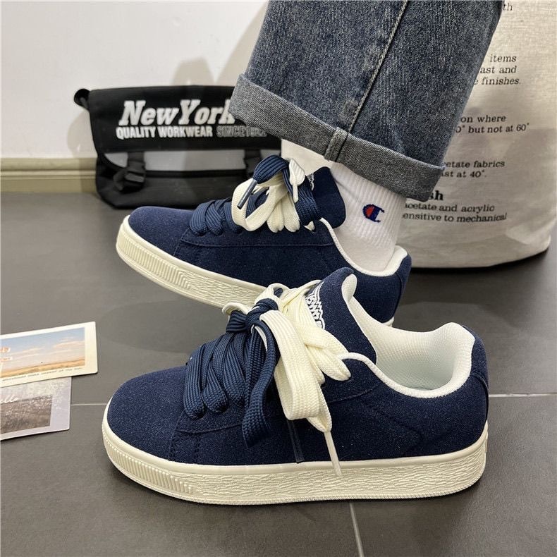 Designer Shoes Canvas New Ins Casual Couple Bread Men And Women Fashion Denim Blue Versatile Youth Trend Outdoor Sports Skateboard Shoes