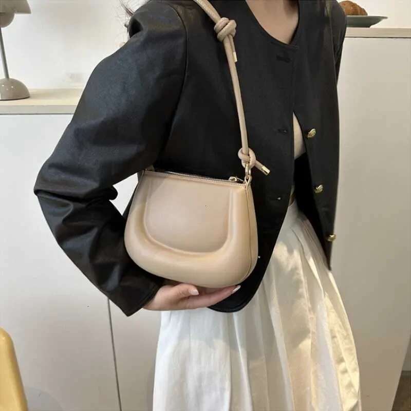 Women's Soft PU Leather Crossbody Bag - Retro Style Solid Color Underarm Handbag for Ladies