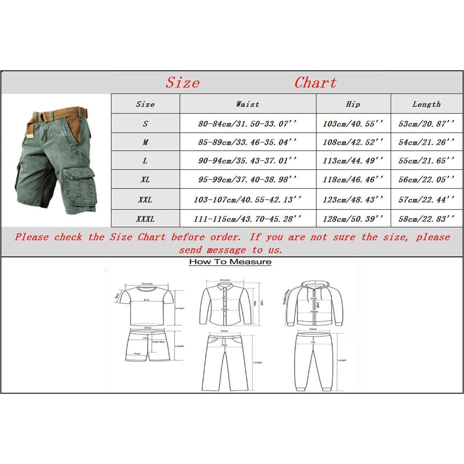 Vintage Cargo Men Casual Loose Patch Pockets Straight Pant for Mens Streetwear Fashion Graphic Print Shorts Summer