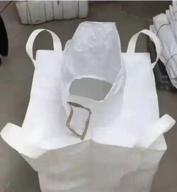 White Thickened Wear-Resistant Ton Bag with Large Flat Bottom Design for Enhanced Durability