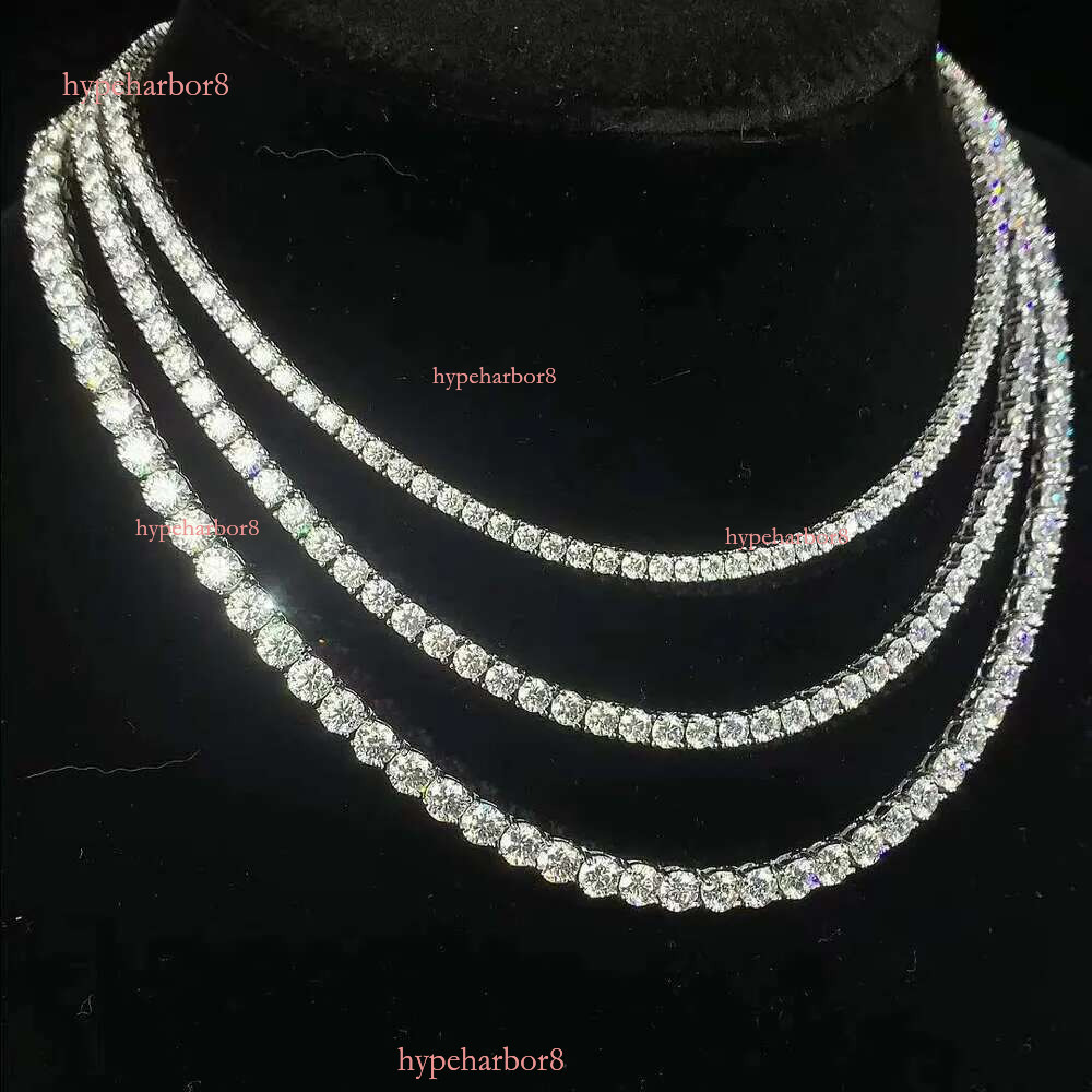 Most affordable Sier pass tester moissanite chain hip hop dia tennis necklace for men and women