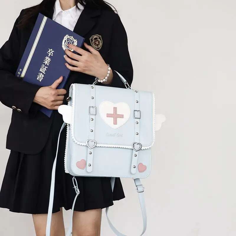 2025 Fashion Women Leather PU Sweet Backpack Large Capacity Bags Rivet Backpacks Student School Bag Bolso Mujer