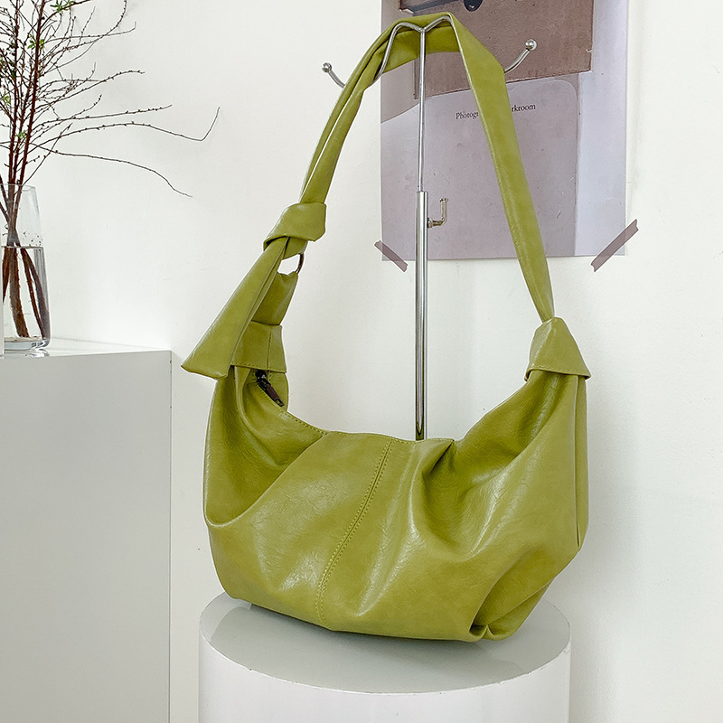 2025 Spring New Korean Version Niche Lazy Style Dumpling With Large Capacity And Versatile Soft Leather Crossbody Shoulder Bag Designer Bag for Women