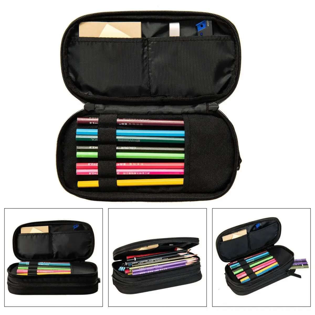 Mitsuri Kanroji And Iguro Obanai Backpacks Boy Girl Bookbag Children School Bags Kids Rucksack Lunch Pen Bag Three-Piece Set