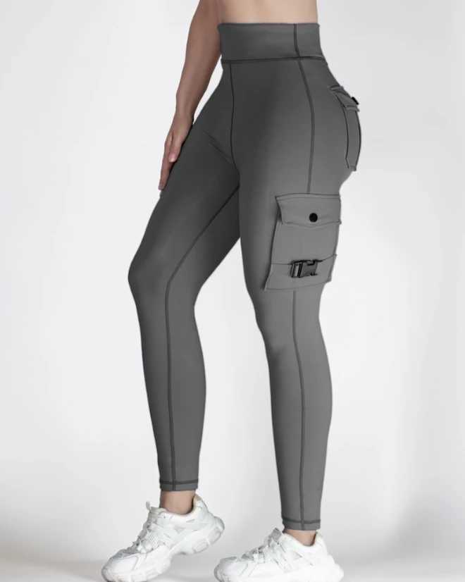 Womens long legs fashionable pocket design for spring 2024 activity pants casual high waist regular tight fitting daily long exercise yoga legs W25032