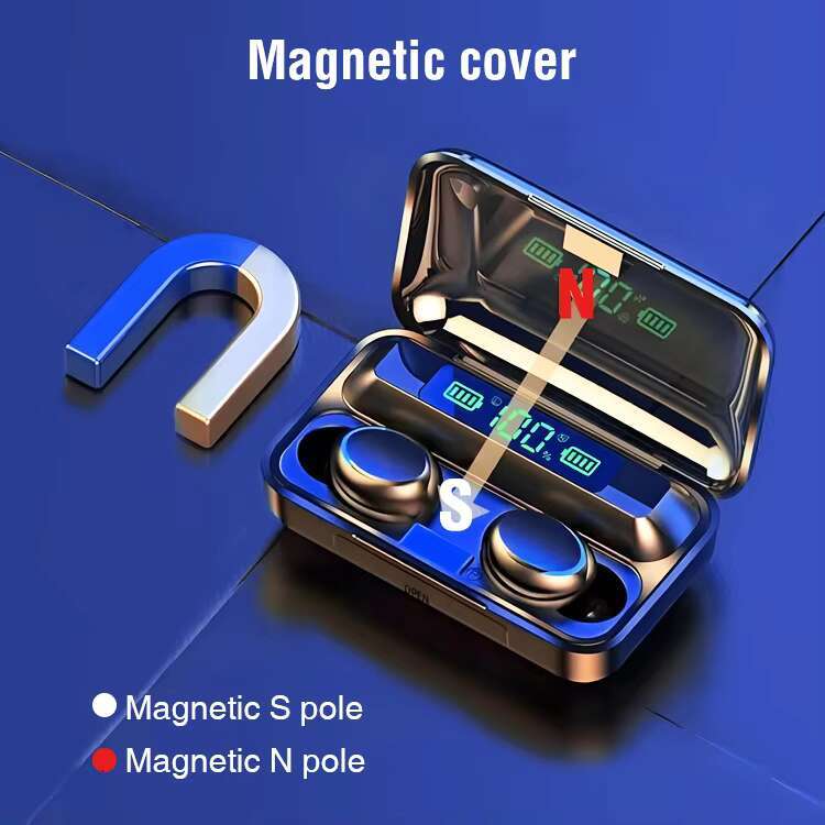 Waterproof True Wireless Tws Game 5.0 Bluetooth Earphones F9-5 Stereo LED Digital Display Earplugs In Ear Power Supply