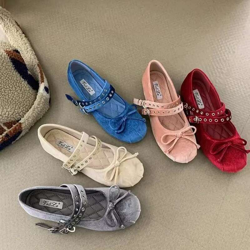 2025 Summer New Women's Ballet Designer Fashion Bow Simple Soft soled Flat Shoes