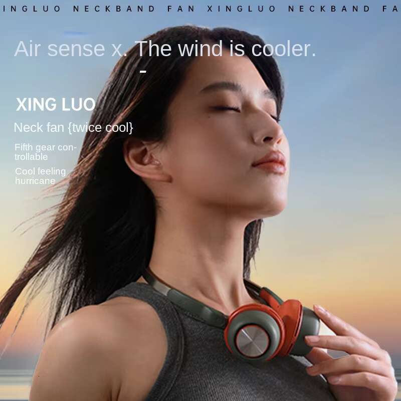 2024 New Mini 1600mAh Neck Fan Wearable Silent Bladeless 5-speed Coog Outdoor Portable Small Air Conditioner