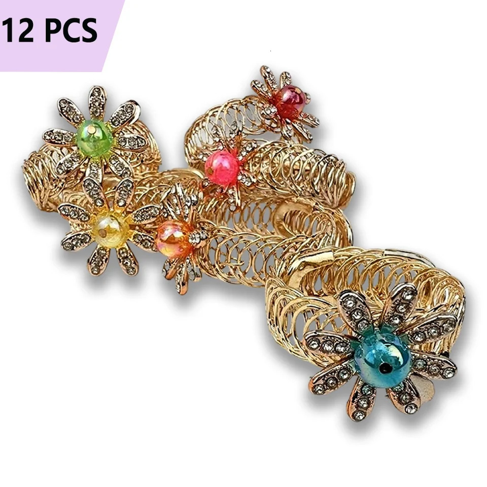 Exquisite gold-plated bead ring alloy material single round beads simple style suitable for daily wear 250322