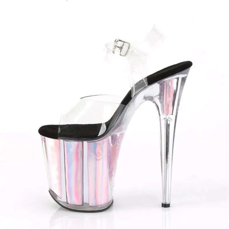 High Heel BBZAI New Pattern Superior Quality Super High Heel Ladies CM Crystal Thin Heels Sandals Shoes Waterproof CM