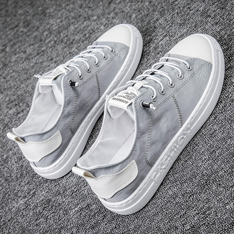 Designer Shoes Men's Summer Breathable And Comfortable Old Beijing Cloth Single Foot Lazy Canvas Sneakers Fashionable And Versatile White Small C