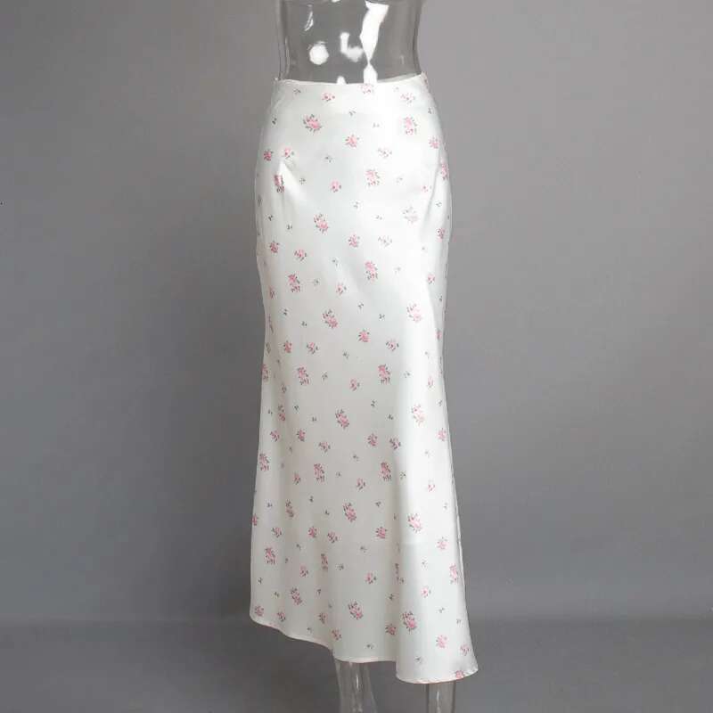 Summer Printed Fashion Long for Women High Waist Contrast Patchwork Slim Elegant Party Looks Ladies Y2k Maxi Skirt