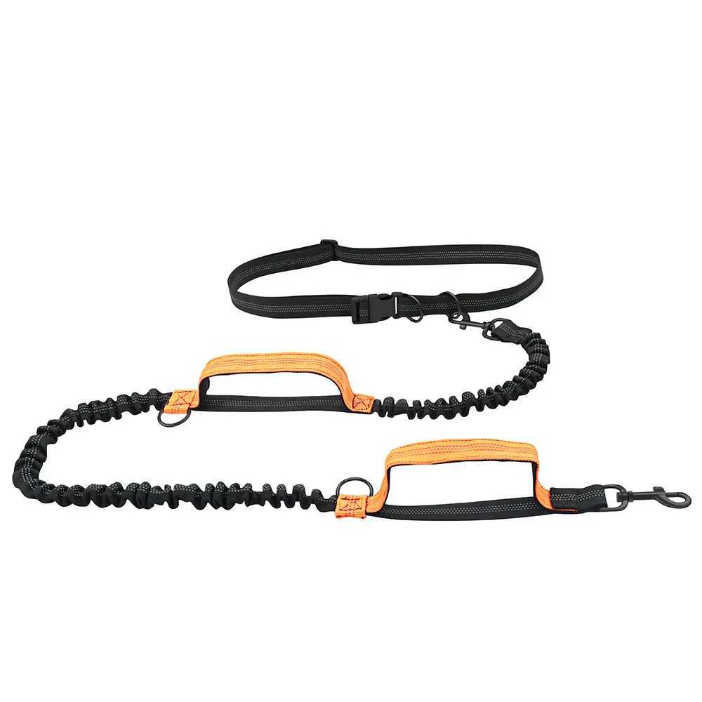2/3+dog leash dog accessories waist elastic pet leash large dog color reflective dog leash X250326