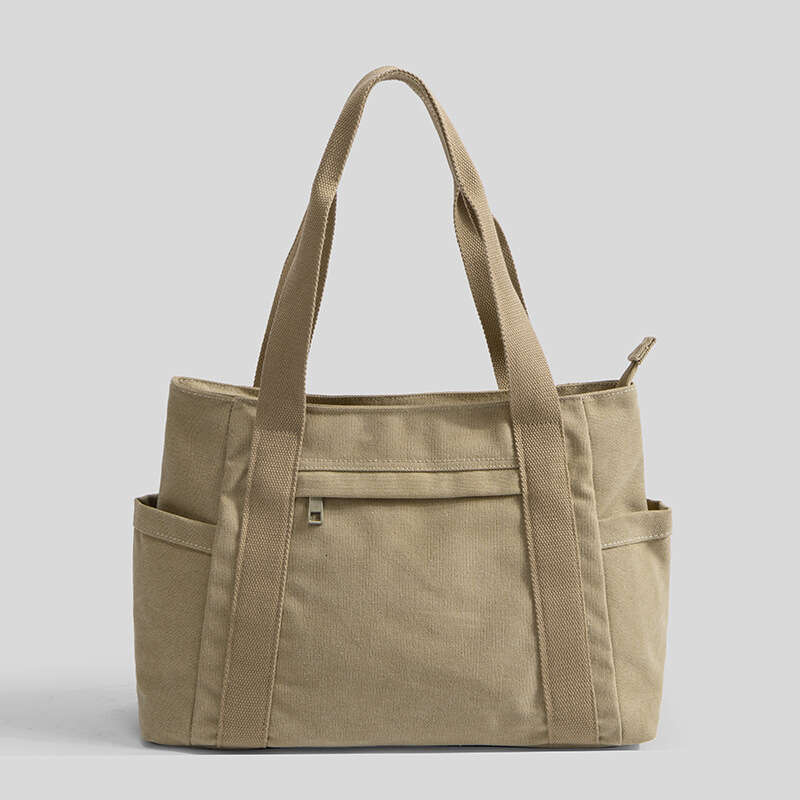 28 2024 Large Capacity Canvas Women's One Shoulder Casual Tote Minimalist Handheld Bag Canvasba