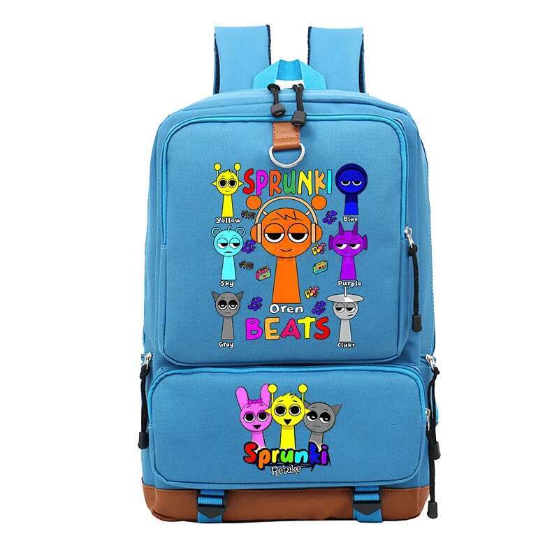 New Sprunki Oren Boys Girls Kids School Bags Teenager Canvas Men Women Laptop Travel Bag Student Backpack
