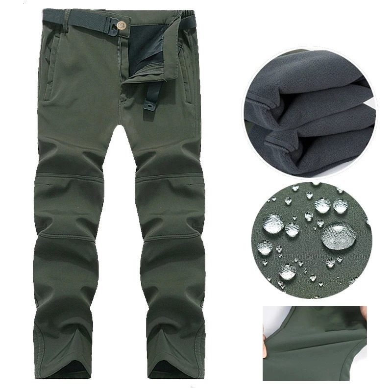 Autumn and Winter Tactical Elastic Wool Jacket Mens Waterproof Set Fishing Hiking Camping Cargo Pants Track 250326