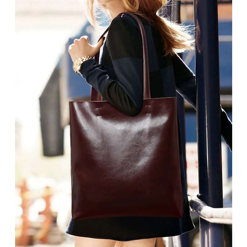 DIENQI Real Genuine Leather Women Shoulder Large Female Fashion Office Retro Bag Ladies Hand Big Bags For Women 2023 Sale