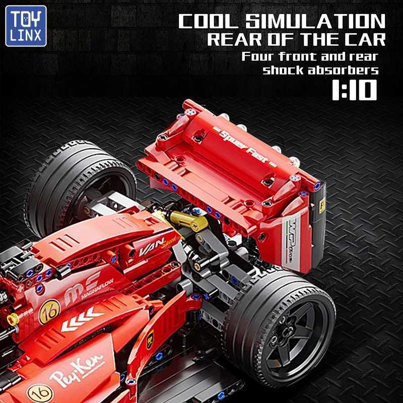 F1 RC racing car 1163 pieces of building kit MOC remote control building block cool collection model car kit building toyXJ250326