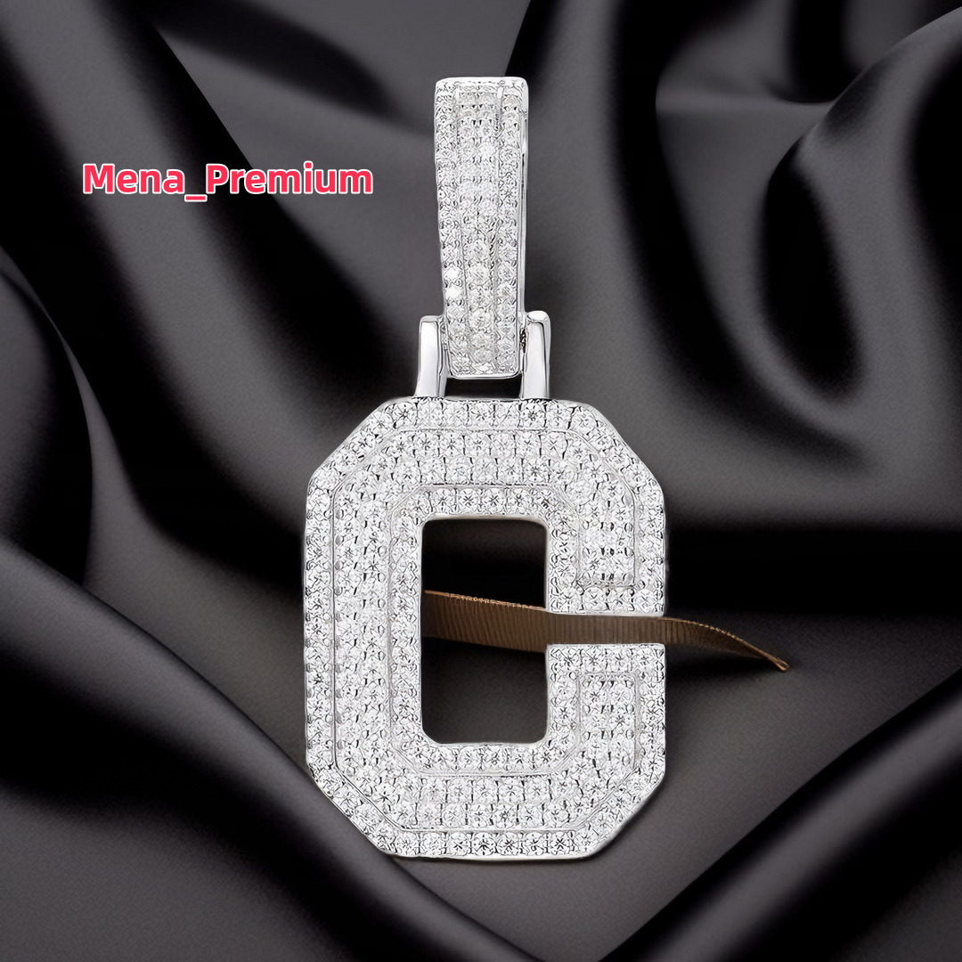 Elegant Gold Plated Moissanite Pendant Necklace 925 Sterling Silver Iced Out Design Sophisticated Hip Hop Style for Men