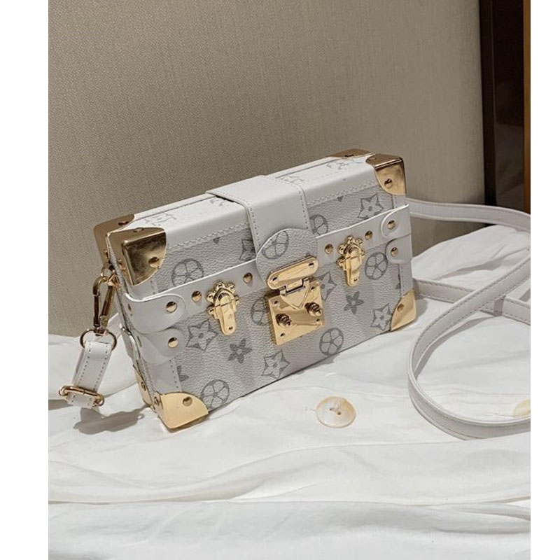 Vintage Printed Ladies Box Bag High Appearance Level New Luxury Retro Bag Flower Printed Square Bag Single Shoulder Ladies Bag wholesale