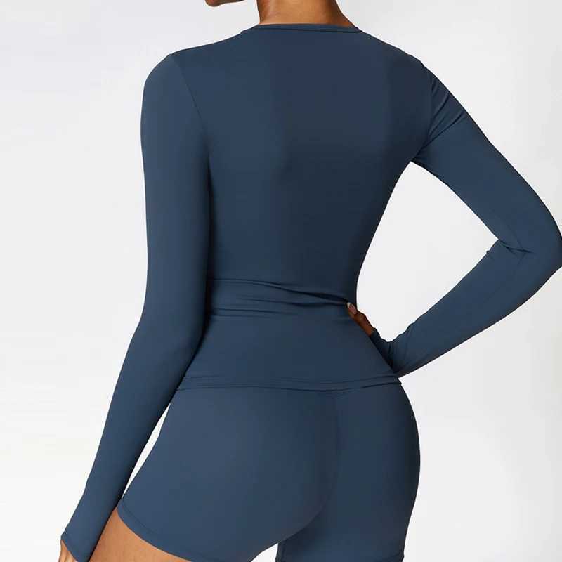 Sports long sleeved quick drying yoga clothes gym tops breathable fitness yoga shirts sports clothes womens exercise tops W250326