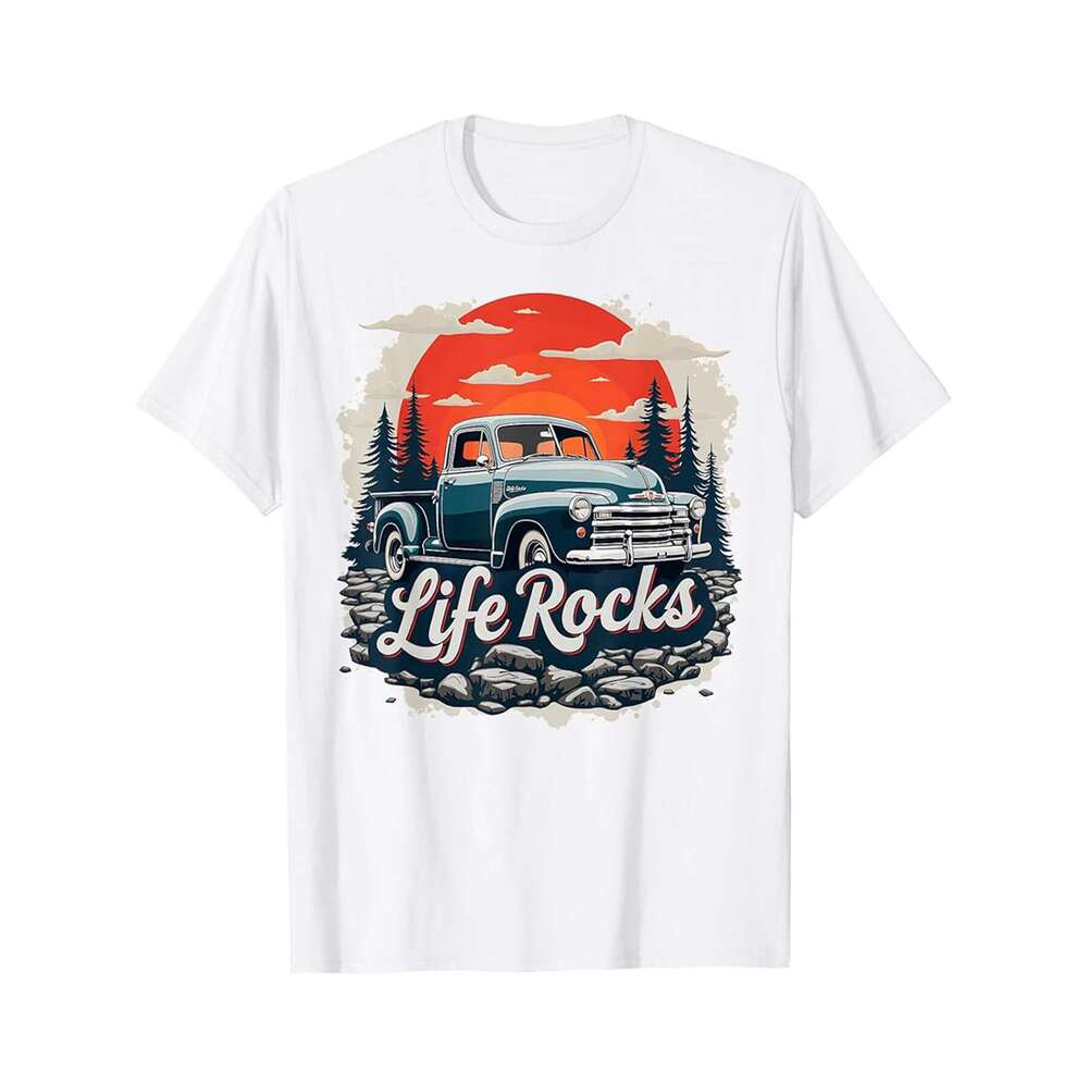 Designer T shirt Trendy The Great Outdoors Camping Sketch T - 220g - 220g Tshits