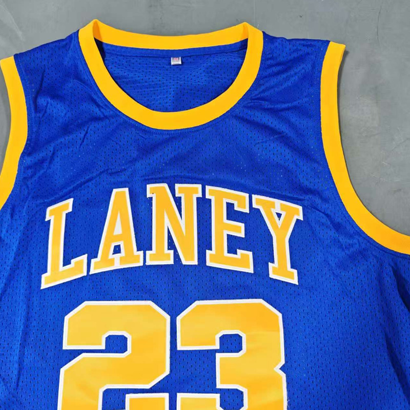 Men's Laney 23 Embroidered Polyester Sports Basketball Jersey, Crew Neck Loose Fit Basketball Tank Top For Daily And Training Wear