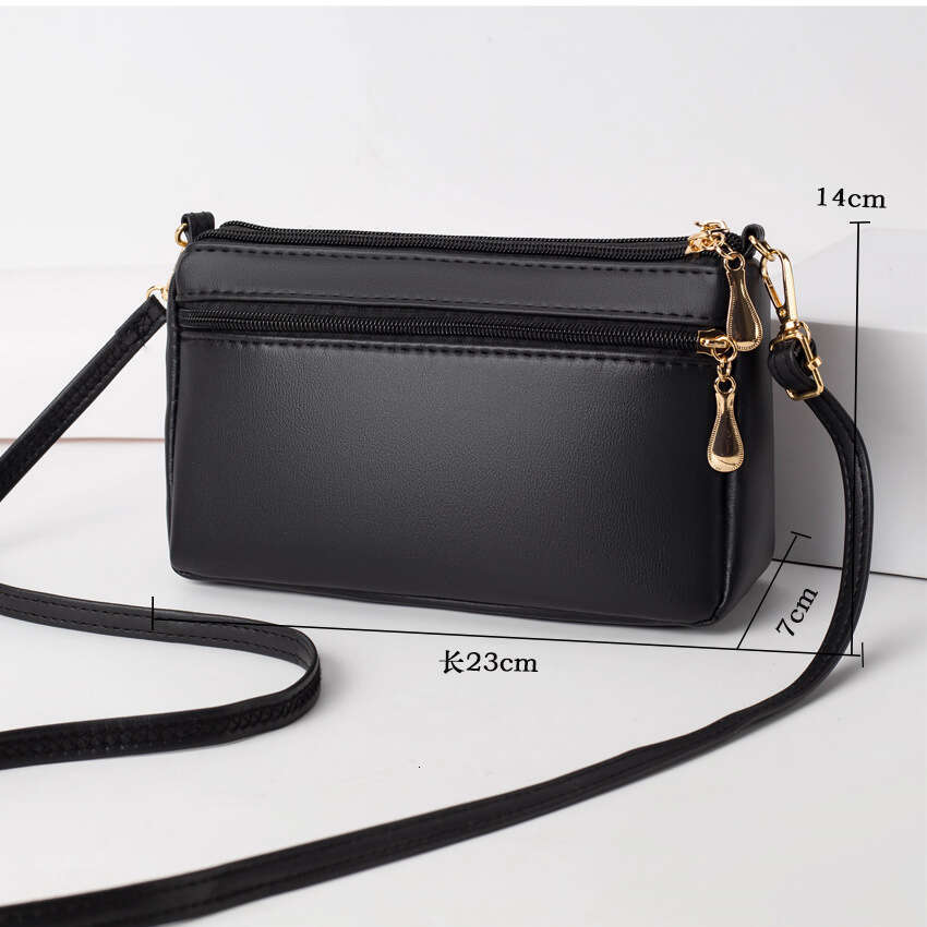 Mom's middle-aged high-end small mini crossbody bag, women's niche tassel soft leather mailman's bag