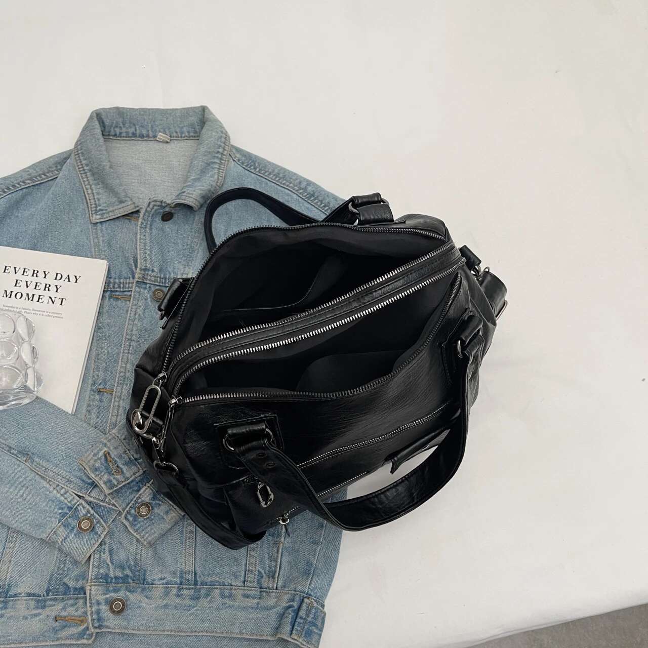 Large Capacity PU Leather Shoulder Bags Designer Solid Vintage Handbags Women More Packages Female Casual Tote High Quality Bag