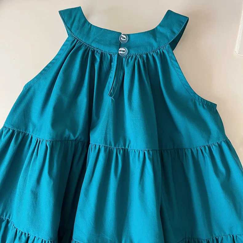 Girls casual dress sleeveless 3D floral set and dress childrens clothing 2 to 7 years old girls clothing W250326