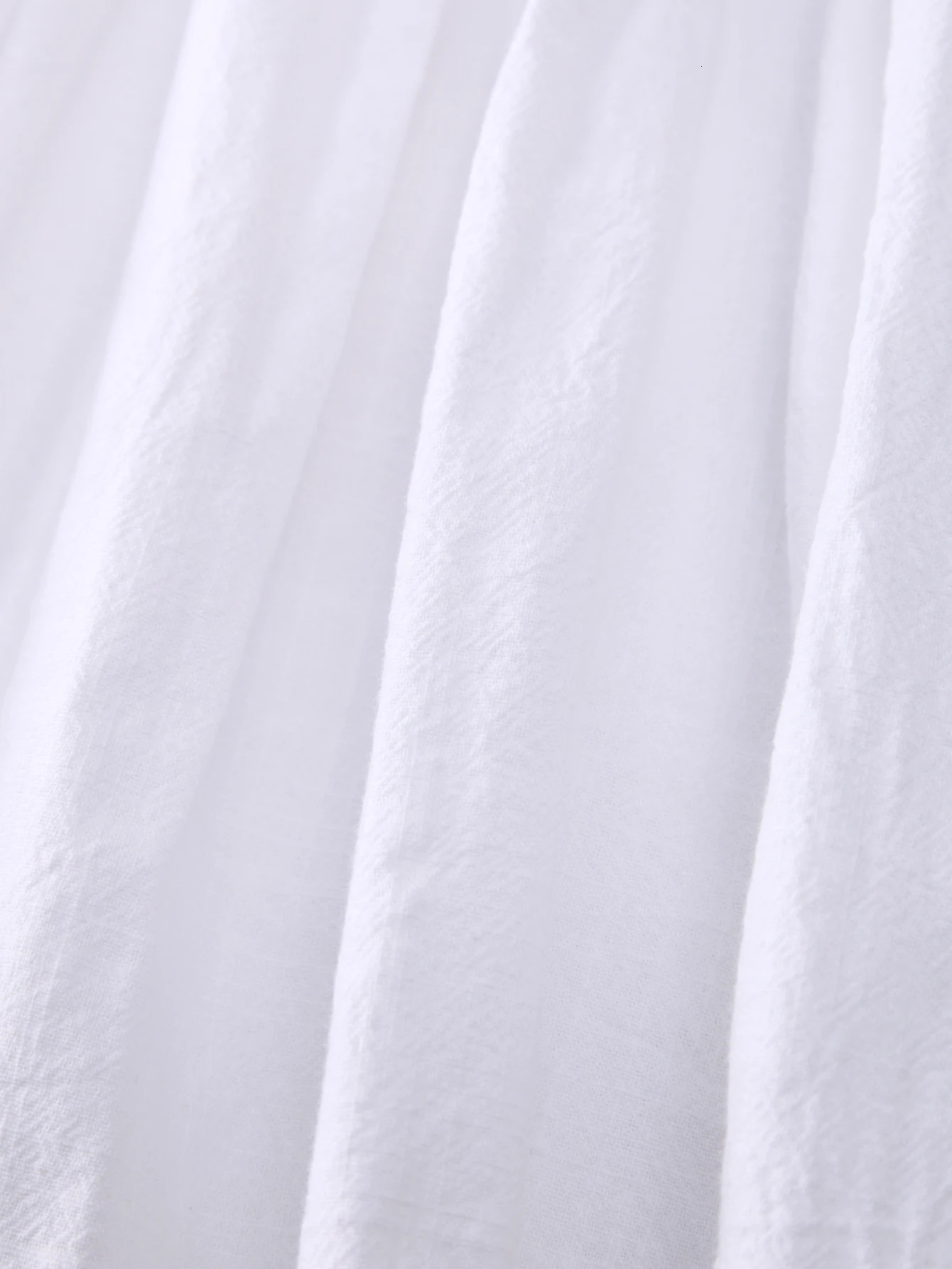 Summer Baby Girls Cute Dress Toddler Kids Cotton Linen Ruffle Sleeve Dress White 250326
