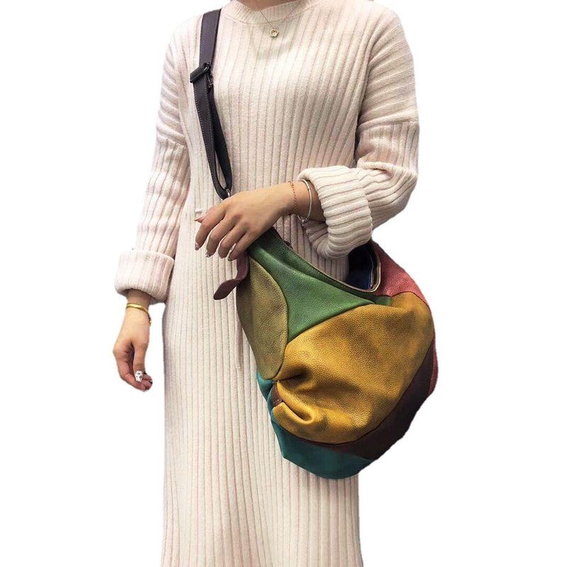 Cowhide Shoulder Messenger Leather Ladies Bag