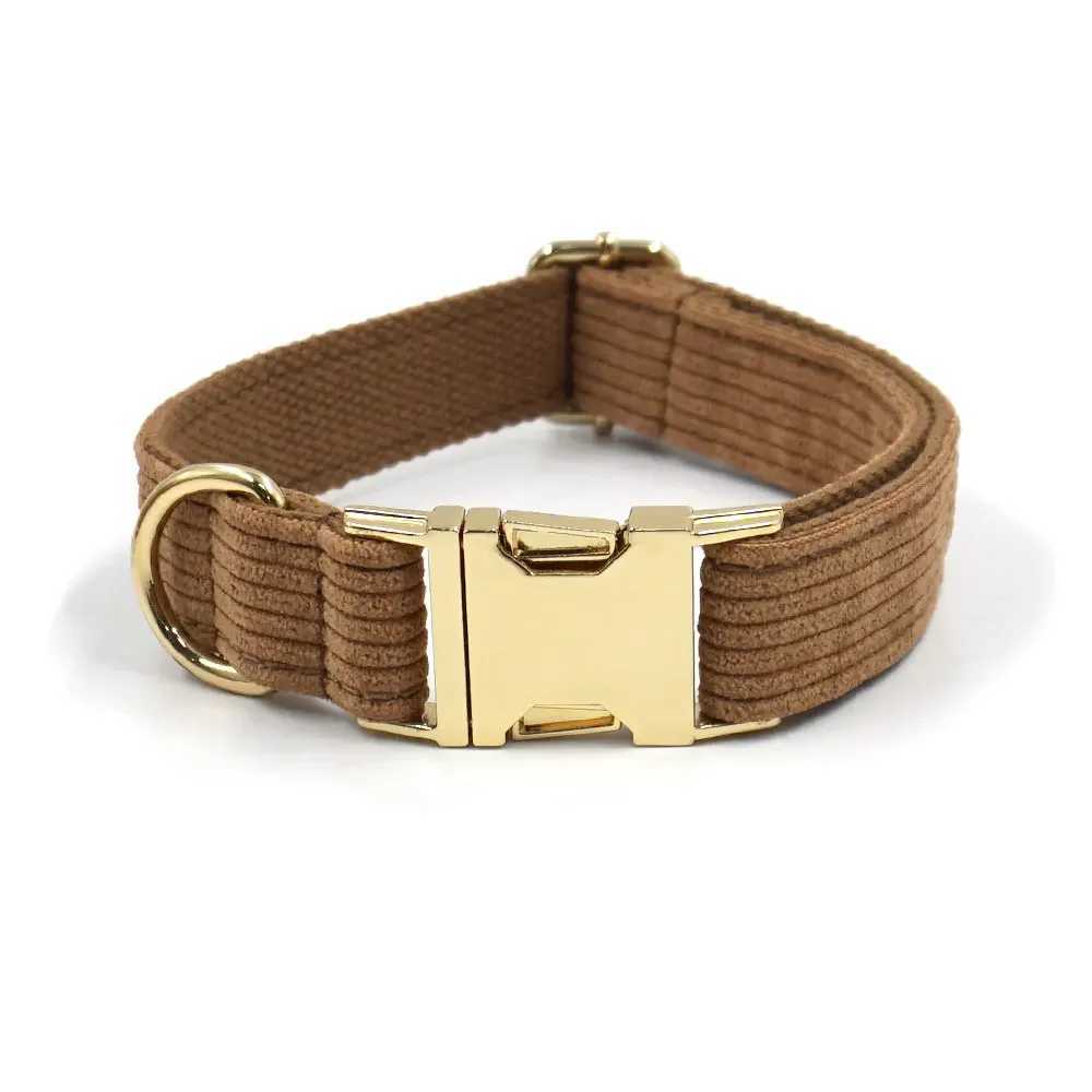 Personalized dog collar customized pet collar without engraved ID name tag pet accessories brown coral fiber puppy collar X250326
