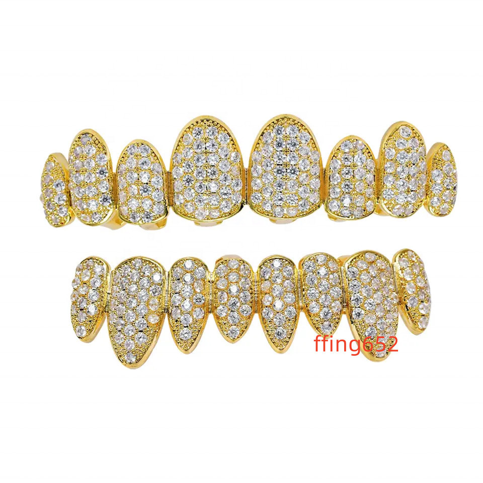Europe and America Hiphop Fashion New Body Jewelry Braces Irregular Exaggerate Zircon Hip Hop Teeth Grillz