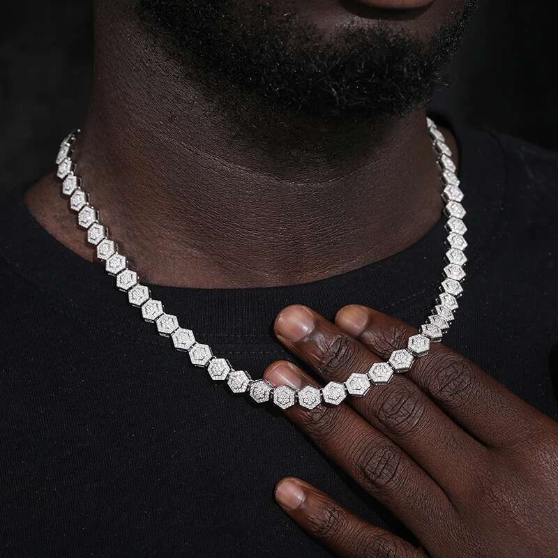 Iced Out D VVS1 Moissanite Necklace Women S925 Sterling Silver Custom Bracelets Chains for Men Hip Hop Jewelry Gifts with GRA