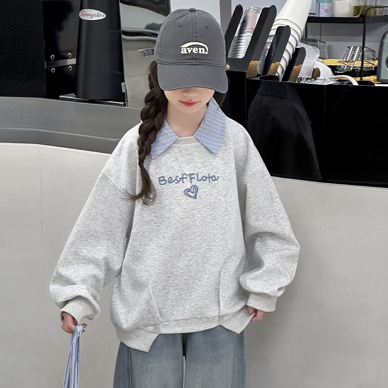 Ddmyshoesvip Children S Clothing Hoodie Spring New Style Children S Western Style Hooded Casual Top Girls Trendy Style