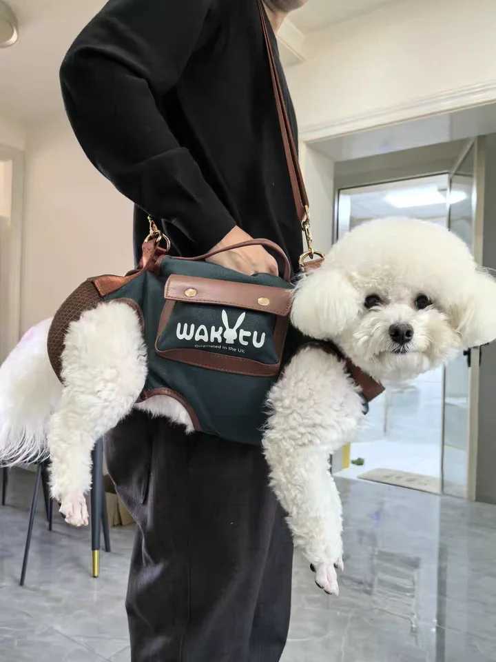 Wakytu dog sling suitable for small dogs cats slings with handles pockets outdoor travel walking hind legs stair supports X250326