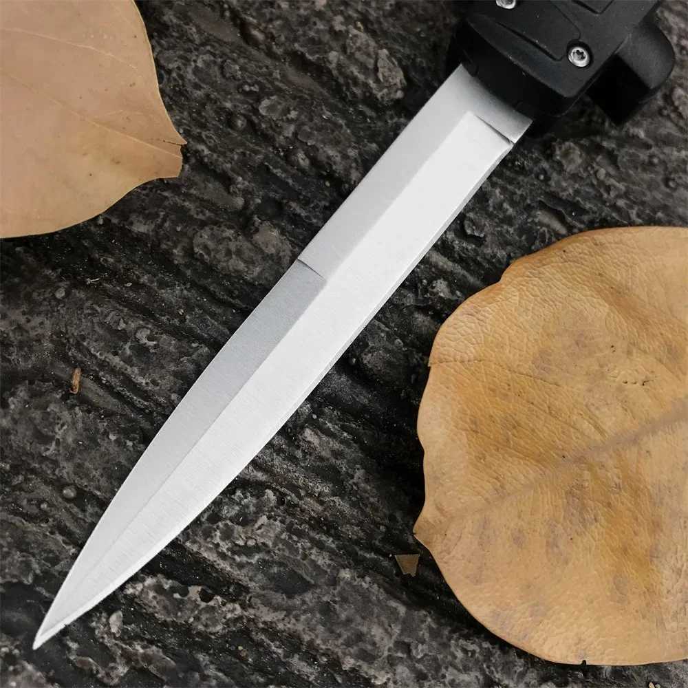Black Italian Mafia Folding Knife 440C Steel 440C Blade ABS Handle Outdoor Survival Hunting Tool Tactical KnifeXJ250326