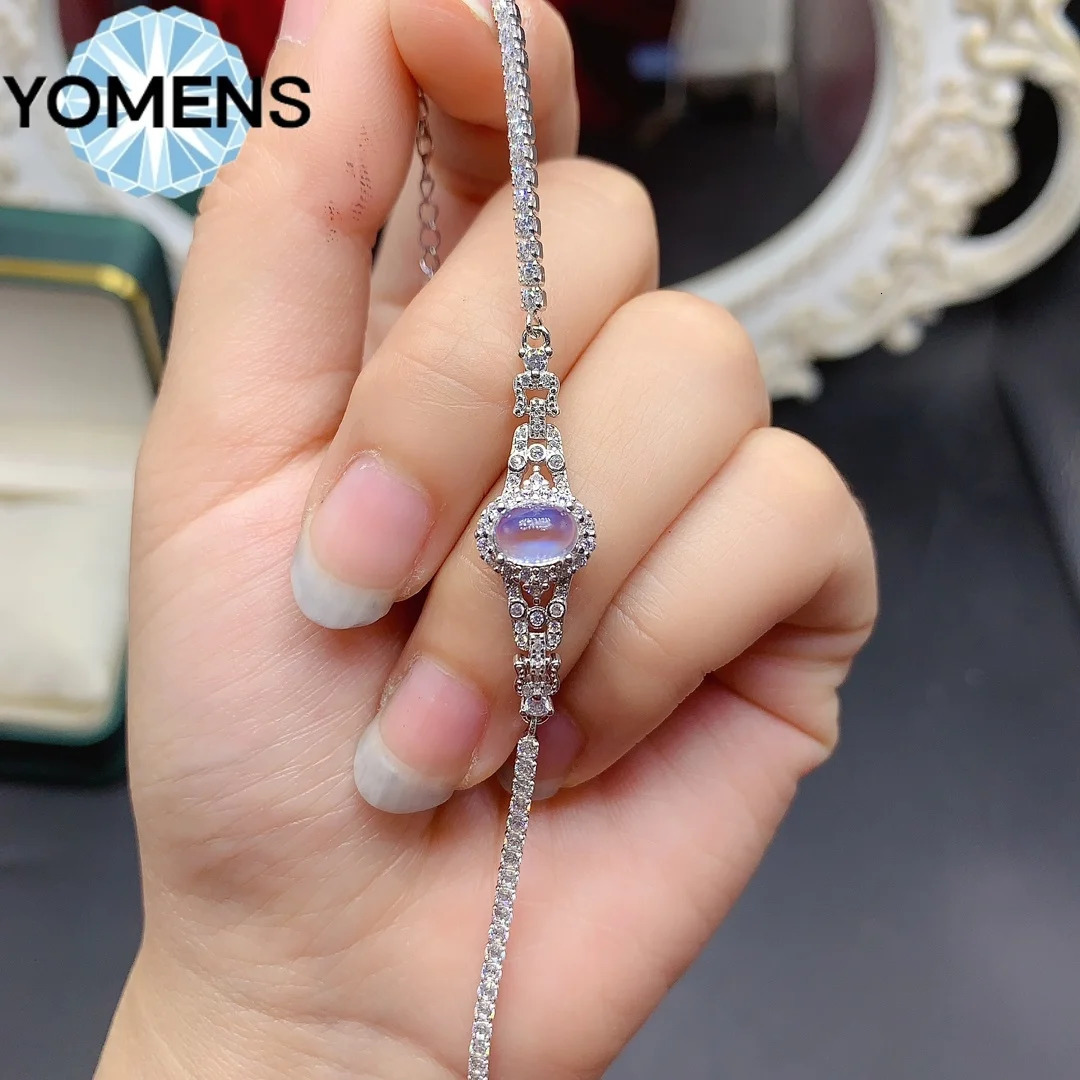 925 sterling silver certified moonlight bracelet jewelry free delivery suitcase Christmas bracelet 250326