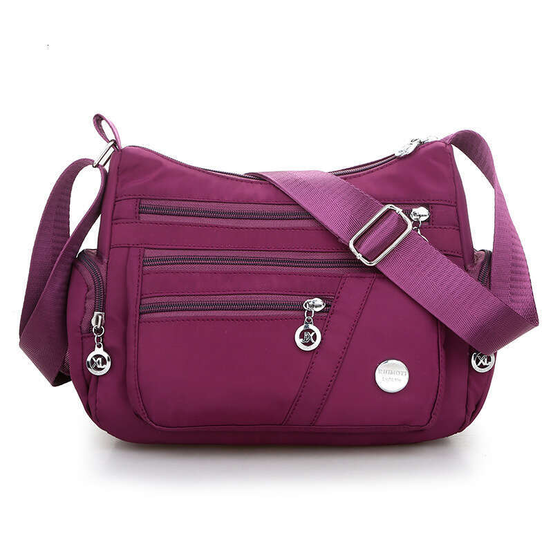 52 Women's shoulder nylon waterproof, middle-aged and elderly mother's Korean version, solid color, women's bag, crossbody bag