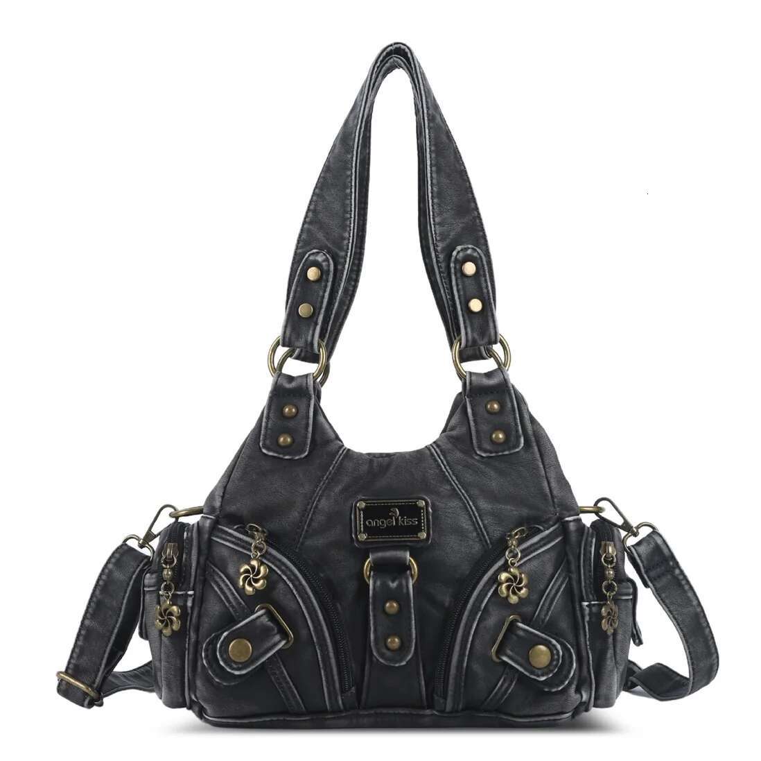 Angelkiss Women Handbags Soft Tote Small Top-Handle Fashion Satchel Multi-Pockets Crossbody Shoulder Bag Hobos Phone Pack