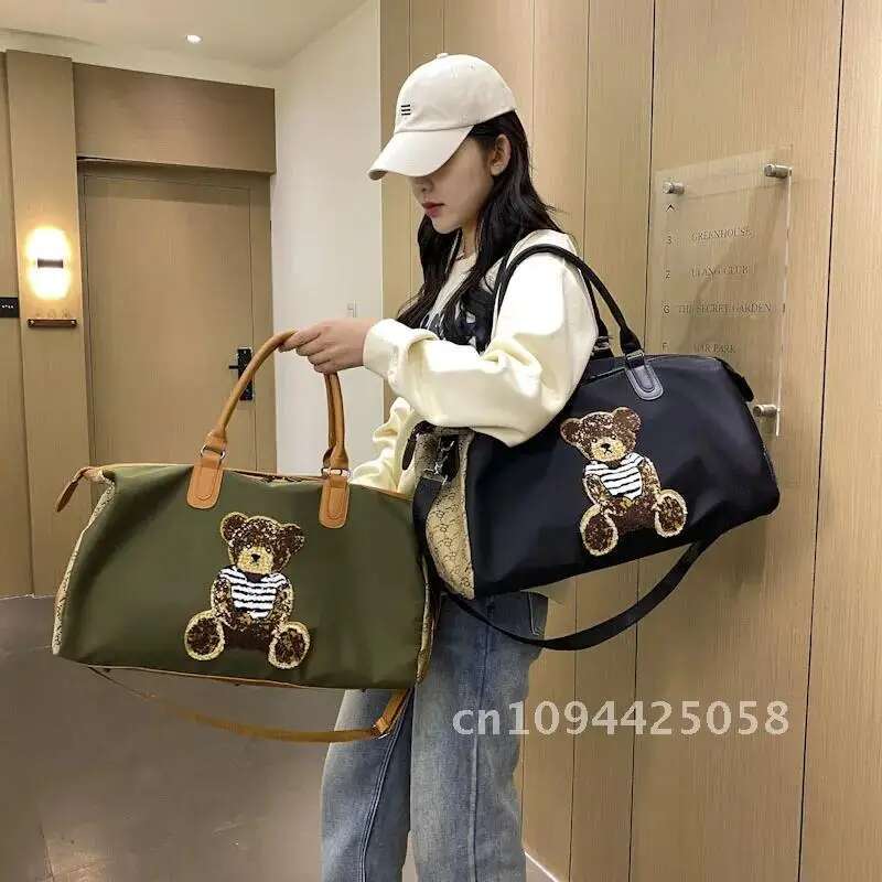 Large Capacity Cartoon Teddy Bear Women's Handbag Shoulder Bolsos Oxford Designer Travel Mujer Tote De Bag