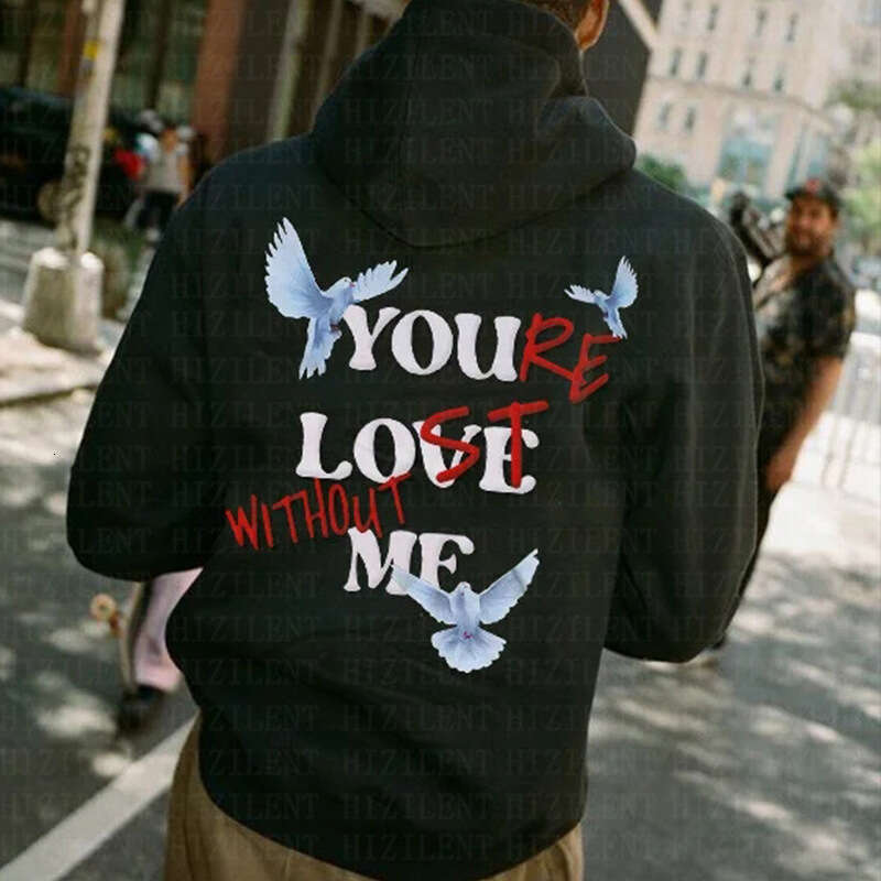 Autumn New American Letter Printed Men's And Women's Personalized Street Hoodie Y2k Casual Long Sleeved Top