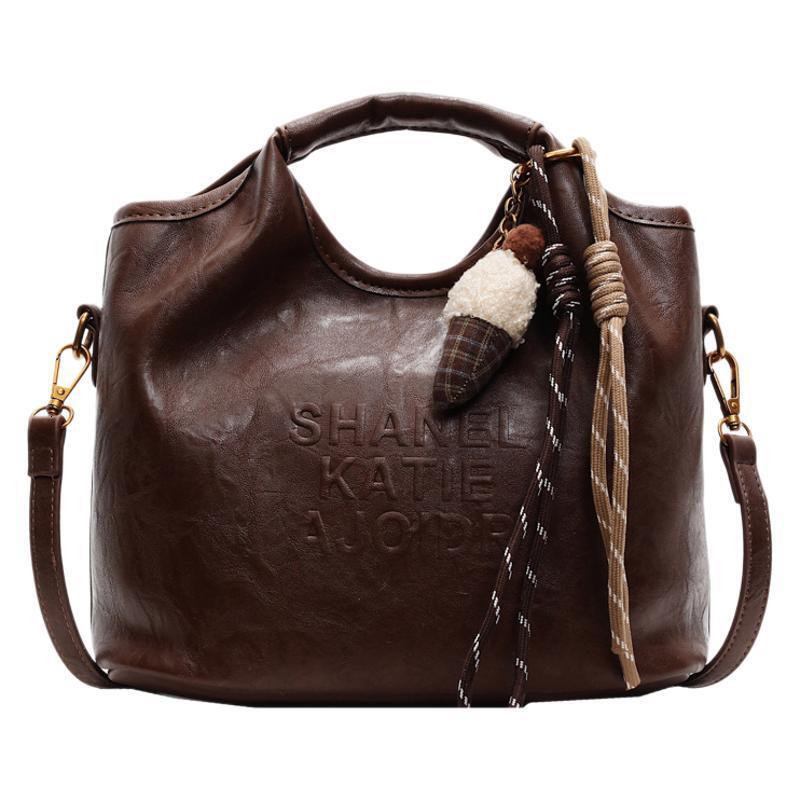 2025 new minimalist hand-held fashionable casual bucket shoulder trendy versatile crossbody women's bag