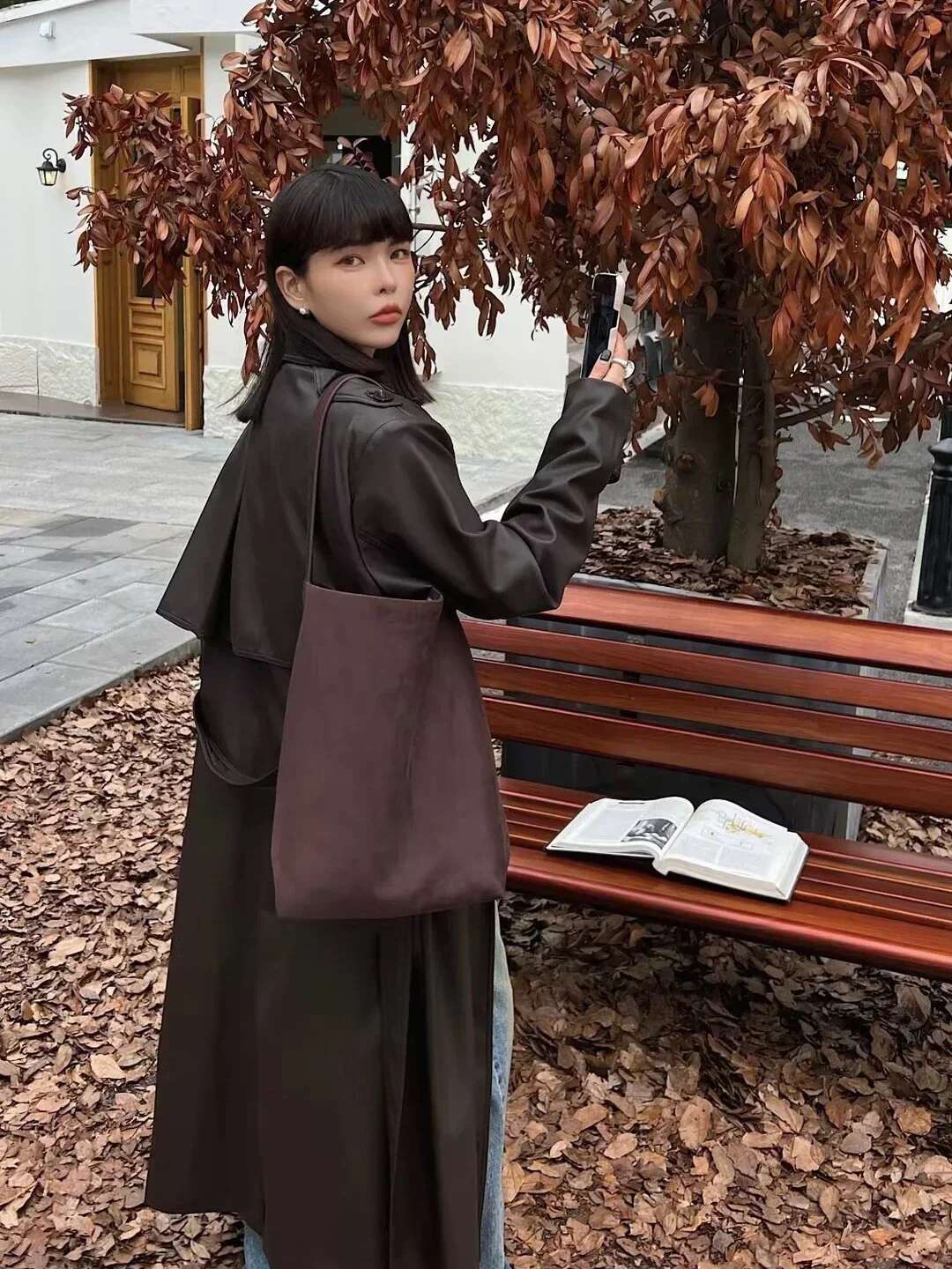 Winter Comfort And Warmth Color Simple Tote All-Match Matte Thick Suede Leather Women Handbag Armpit Shoulder Bag