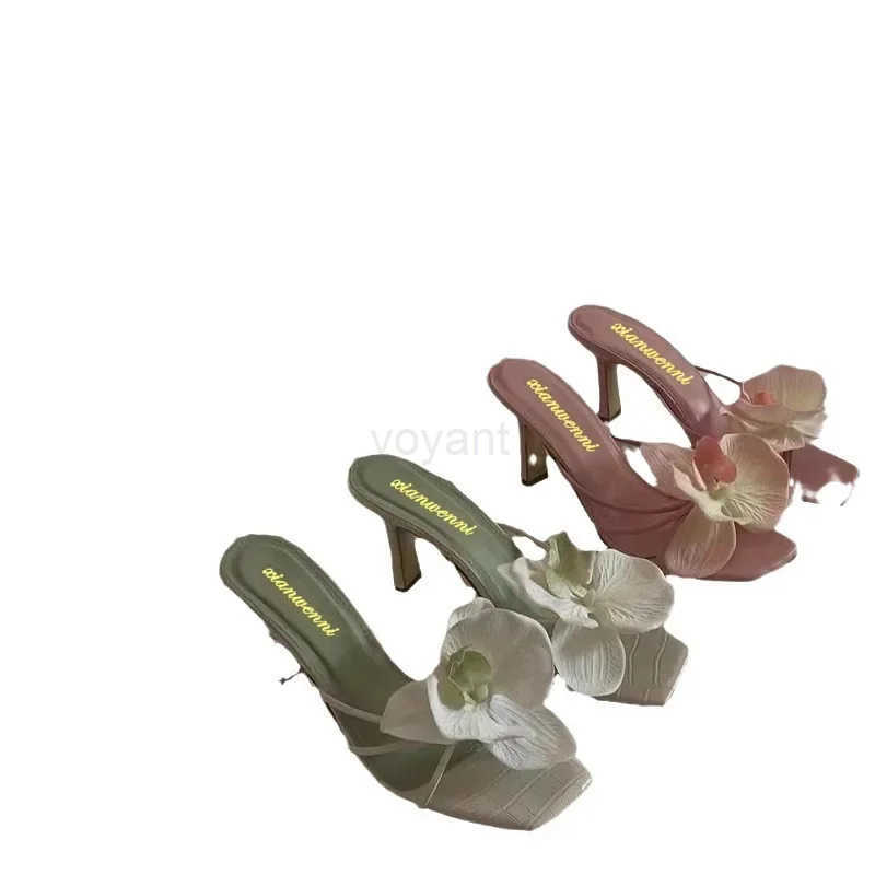 Spring and Autumn New Luxury Wens High H Sandals Elegant Sle Flower Toe High H Slippers Casual Summer Wens Shoes Z250326