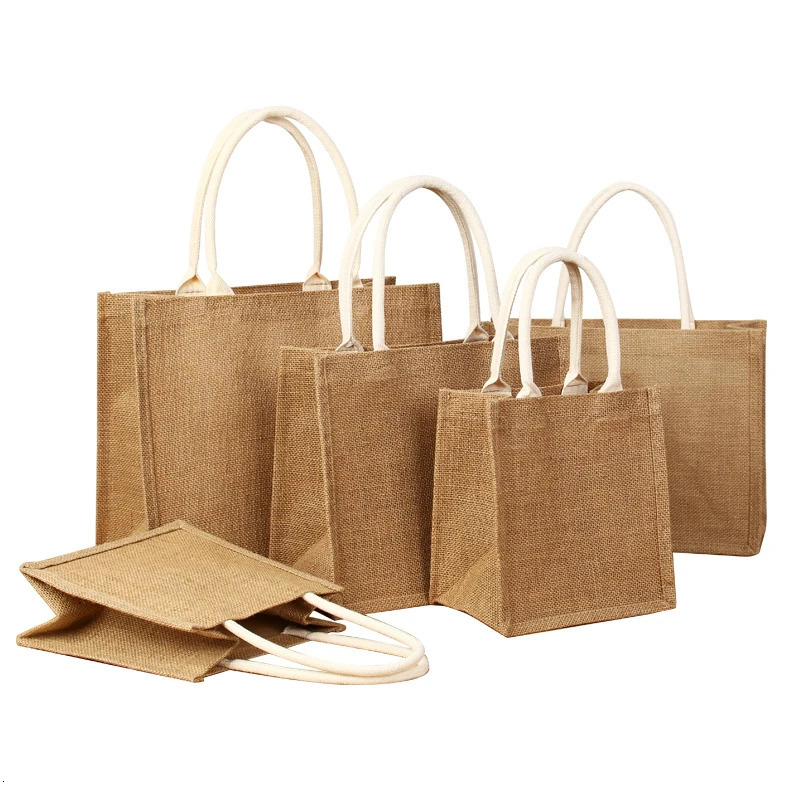 Minimum order of 10 pieces Linen handbag Eco-friendly sewing bag Cotton and linen storage canvas bag Gift bag printing 250325